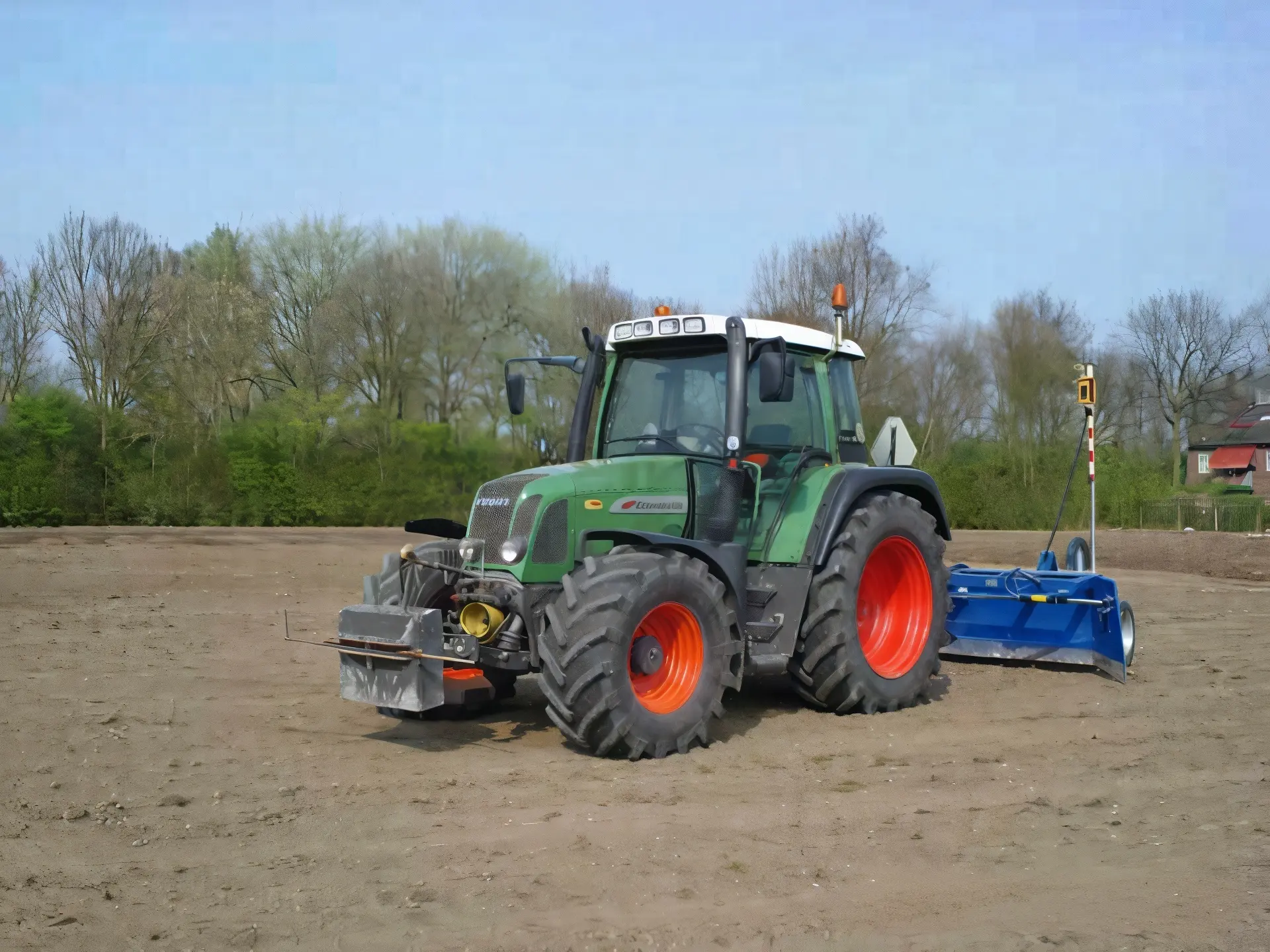 Kilvermachine met laserbesturing van Loonbedrijf Maes